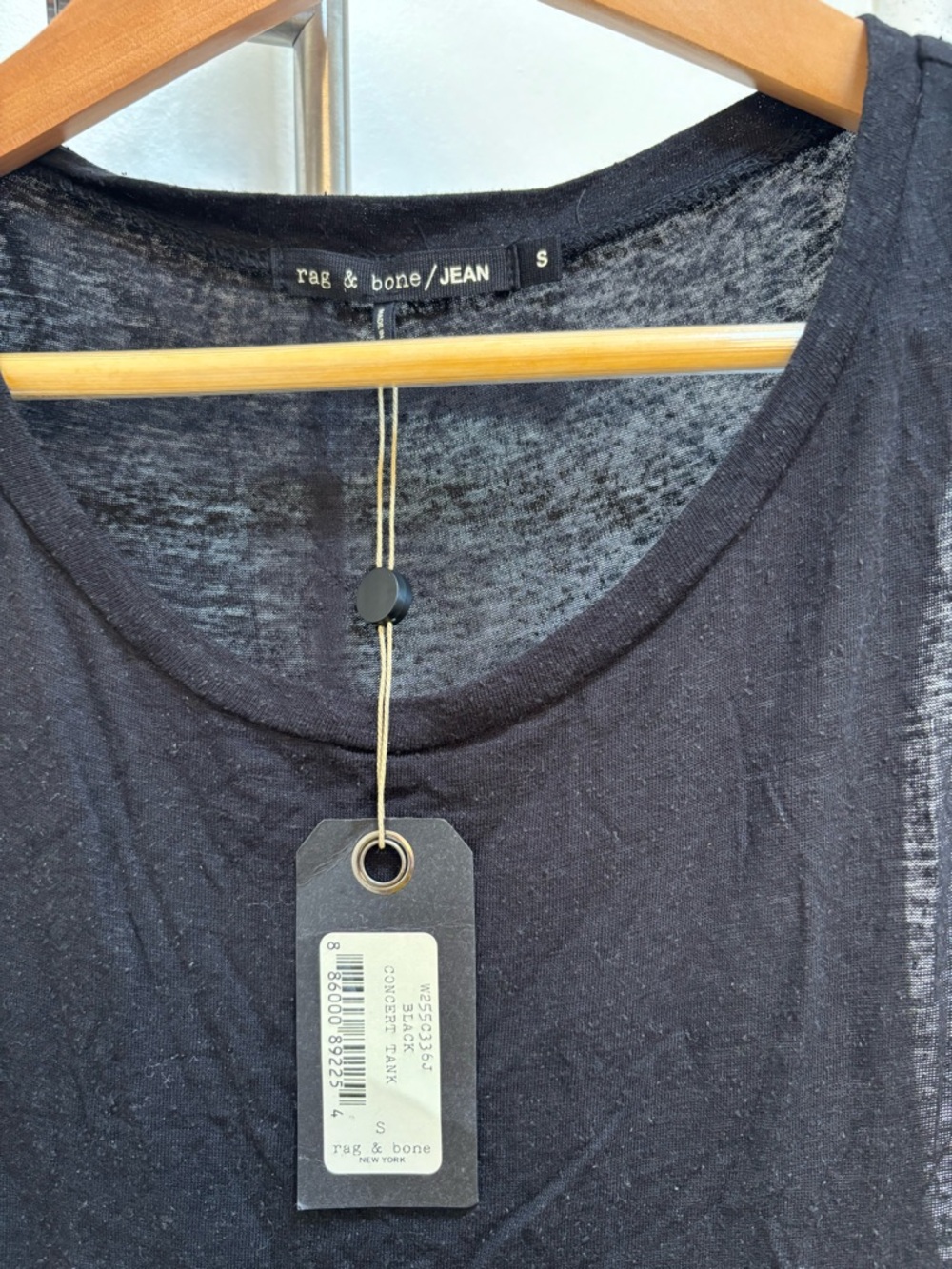 Rag & Bone Black Racerback Scoop Concert Tank Festival Timeless Soft Minimalist - Picture 3 of 10